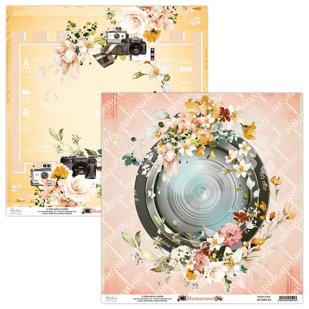 Mintay Mamarazzi 12x12 Inch Scrapbooking Paper Set (MT-MRA-07)