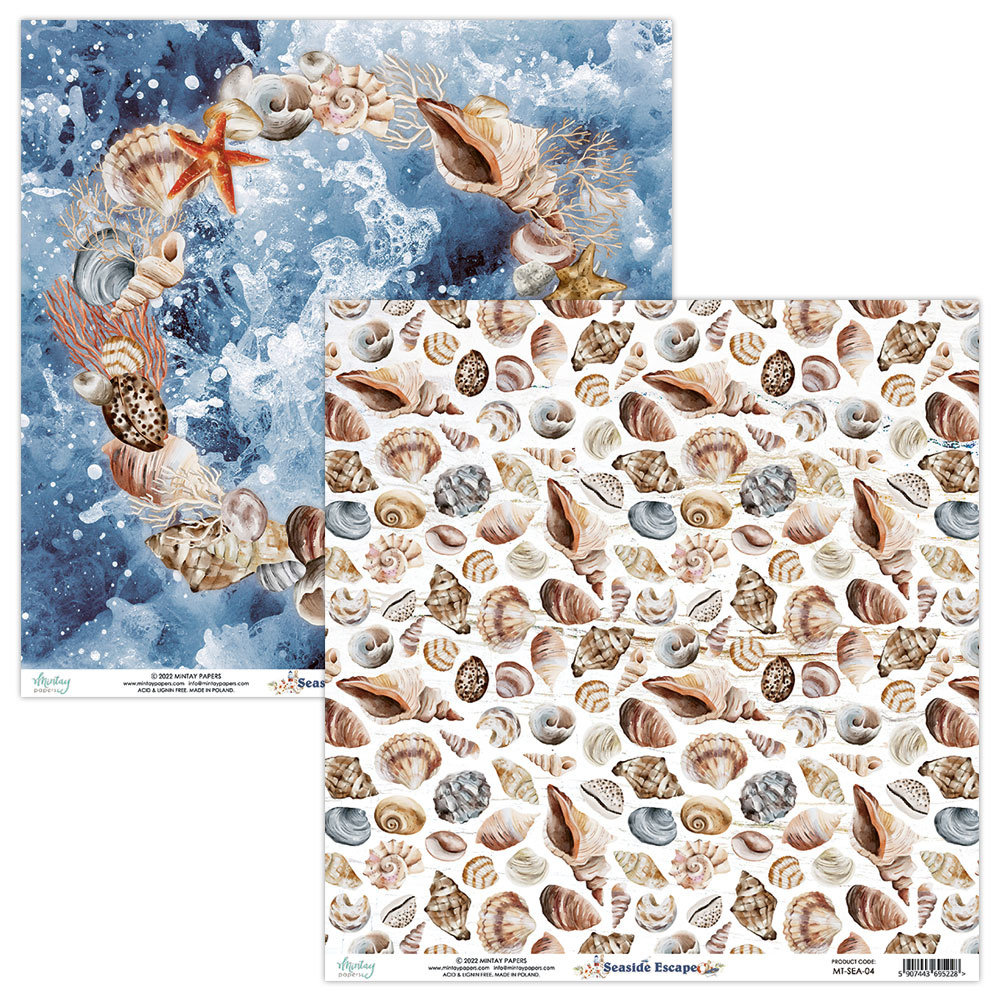 Mintay Seaside Escape 12x12 Inch Scrapbooking Paper Set (MT-SEA-07) Mintay Seaside Escape 12x12 Inch Scrapbooking Paper Set (MT-SEA-07)
