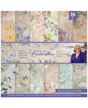 Crafter's Companion Vintage Butterflies 12x12 Inch Paper Pad (S-VBUT-PAD12) Crafter's Companion Vintage Butterflies 12x12 Inch Paper Pad (S-VBUT-PAD12)