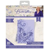 Crafter's Companion Vintage Butterflies 3D Embossing Folder In Flight (S-VBUT-EF-3D-INFL)