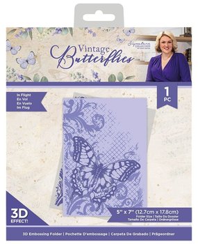 Crafter's Companion Vintage Butterflies 3D Embossing Folder In Flight (S-VBUT-EF-3D-INFL)