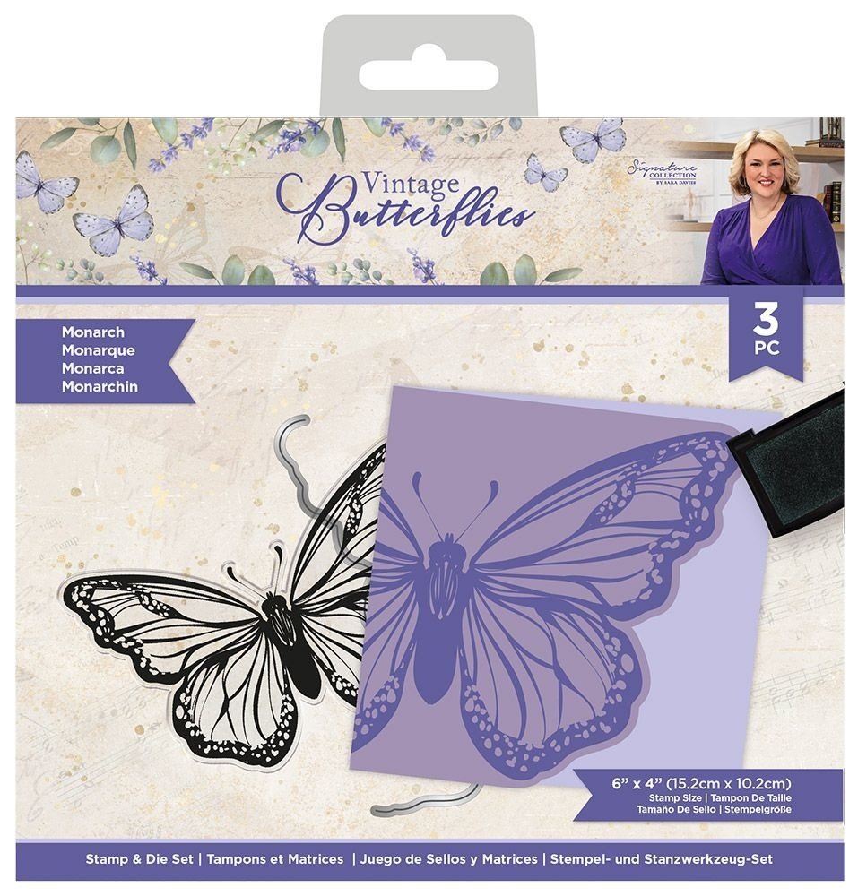 Crafter's Companion Vintage Butterflies Stamp & Die Monarch (S-VBUT-STD-MONAR) Crafter's Companion Vintage Butterflies Stamp & Die Monarch (S-VBUT-STD-MONAR)