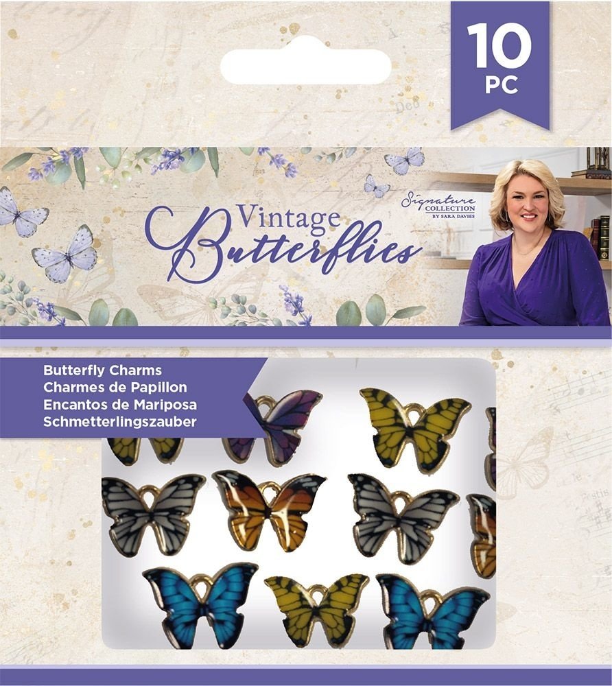 Crafter's Companion Vintage Butterflies Metal Charms Butterfly (10pcs) (S-VBUT-BUTCH) Crafter's Companion Vintage Butterflies Metal Charms Butterfly (10pcs) (S-VBUT-BUTCH)