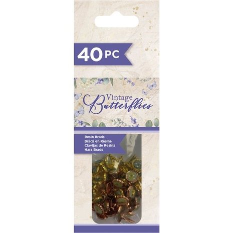 Crafter's Companion Vintage Butterflies Resin Brads (40pcs) (S-VBUT-BRADS) Crafter's Companion Vintage Butterflies Resin Brads (40pcs) (S-VBUT-BRADS)