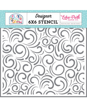 Echo Park Play All Day Girl Fun Flourish Stencil (PAG268034)