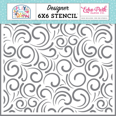 Echo Park Play All Day Girl Fun Flourish Stencil (PAG268034)