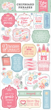 Echo Park Our Little Princess 6x13 Inch Chipboard Phrases (OLP271022) Echo Park Our Little Princess 6x13 Inch Chipboard Phrases (OLP271022)