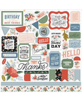 Echo Park Salutations No.2 12x12 Inch Element Sticker (SANO272014)