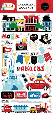 Carta Bella Believe In Magic 6x13 Inch Chipboard Accents (CBBIM148021) Carta Bella Believe In Magic 6x13 Inch Chipboard Accents (CBBIM148021)