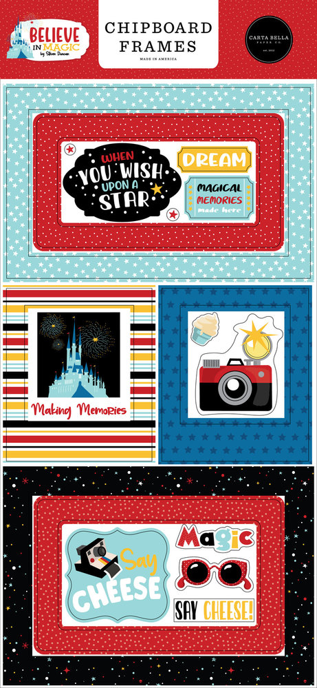Carta Bella Believe In Magic 6x13 Inch Chipboard Frames (CBBIM148065) Carta Bella Believe In Magic 6x13 Inch Chipboard Frames (CBBIM148065)