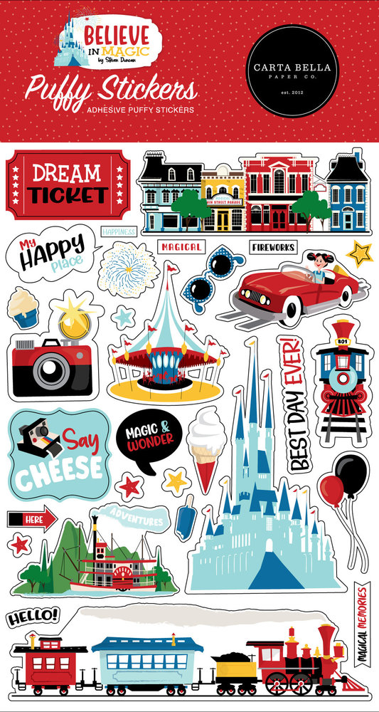 Carta Bella Believe In Magic Puffy Stickers (CBBIM148066) Carta Bella Believe In Magic Puffy Stickers (CBBIM148066)