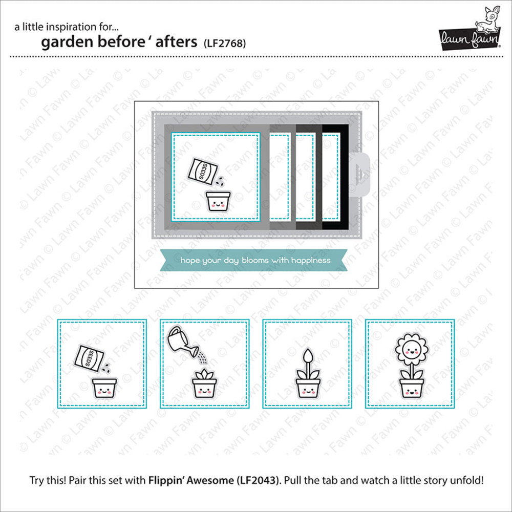 Lawn Fawn Garden Before 'n Afters Clear Stamps (LF2768) Lawn Fawn Garden Before 'n Afters Clear Stamps (LF2768)