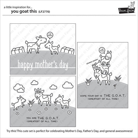Lawn Fawn You Goat This Clear Stamps (LF2770) Lawn Fawn You Goat This Clear Stamps (LF2770)