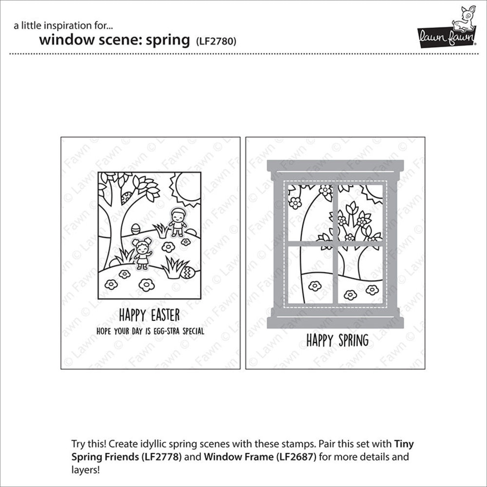 Lawn Fawn Window Scene: Spring Clear Stamps (LF2780) Lawn Fawn Window Scene: Spring Clear Stamps (LF2780)