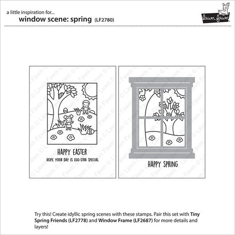 Lawn Fawn Window Scene: Spring Clear Stamps (LF2780) Lawn Fawn Window Scene: Spring Clear Stamps (LF2780)