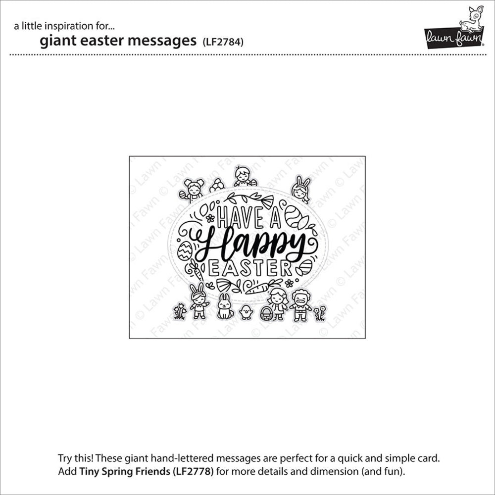 Lawn Fawn Giant Easter Messages Clear Stamps (LF2784) Lawn Fawn Giant Easter Messages Clear Stamps (LF2784)