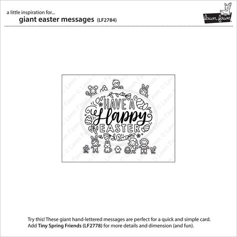 Lawn Fawn Giant Easter Messages Clear Stamps (LF2784) Lawn Fawn Giant Easter Messages Clear Stamps (LF2784)