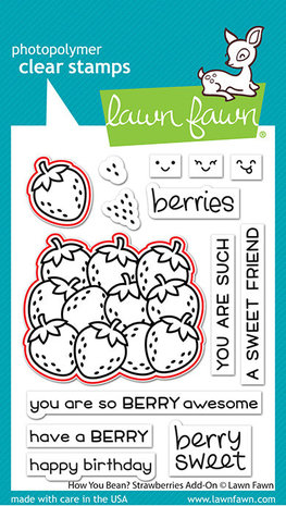Lawn Fawn How You Bean? Strawberries Add-On Dies (LF2767)