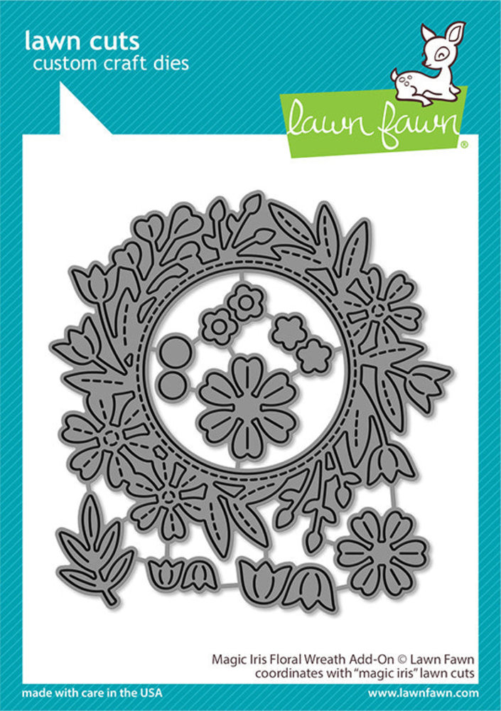 Lawn Fawn Magic Iris Floral Wreath Add-On Dies (LF2795) Lawn Fawn Magic Iris Floral Wreath Add-On Dies (LF2795)