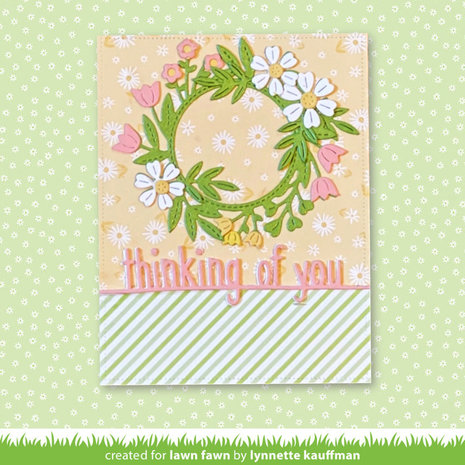 Lawn Fawn Magic Iris Floral Wreath Add-On Dies (LF2795) Lawn Fawn Magic Iris Floral Wreath Add-On Dies (LF2795)