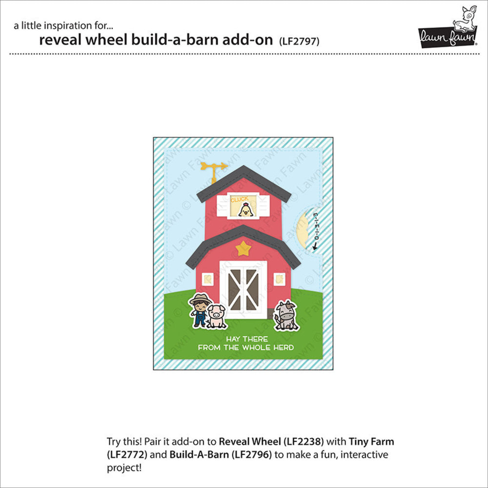 Lawn Fawn Reveal Wheel Build-a-Barn Add-On Dies (LF2797) Lawn Fawn Reveal Wheel Build-a-Barn Add-On Dies (LF2797)