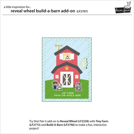 Lawn Fawn Reveal Wheel Build-a-Barn Add-On Dies (LF2797) Lawn Fawn Reveal Wheel Build-a-Barn Add-On Dies (LF2797)