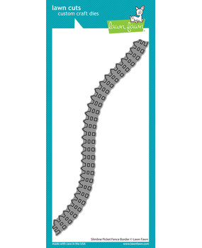Lawn Fawn Slimline Picket Fence Border Dies (LF2799) Lawn Fawn Slimline Picket Fence Border Dies (LF2799)