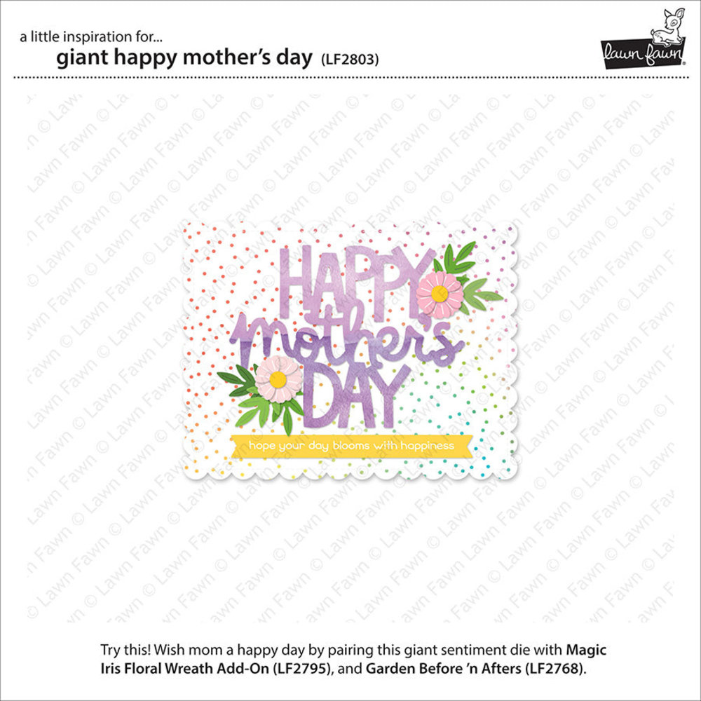 Lawn Fawn Giant Happy Mother's Day Dies (LF2803) Lawn Fawn Giant Happy Mother's Day Dies (LF2803)