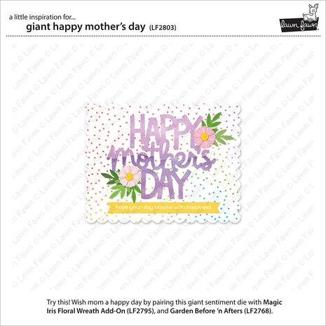 Lawn Fawn Giant Happy Mother's Day Dies (LF2803) Lawn Fawn Giant Happy Mother's Day Dies (LF2803)
