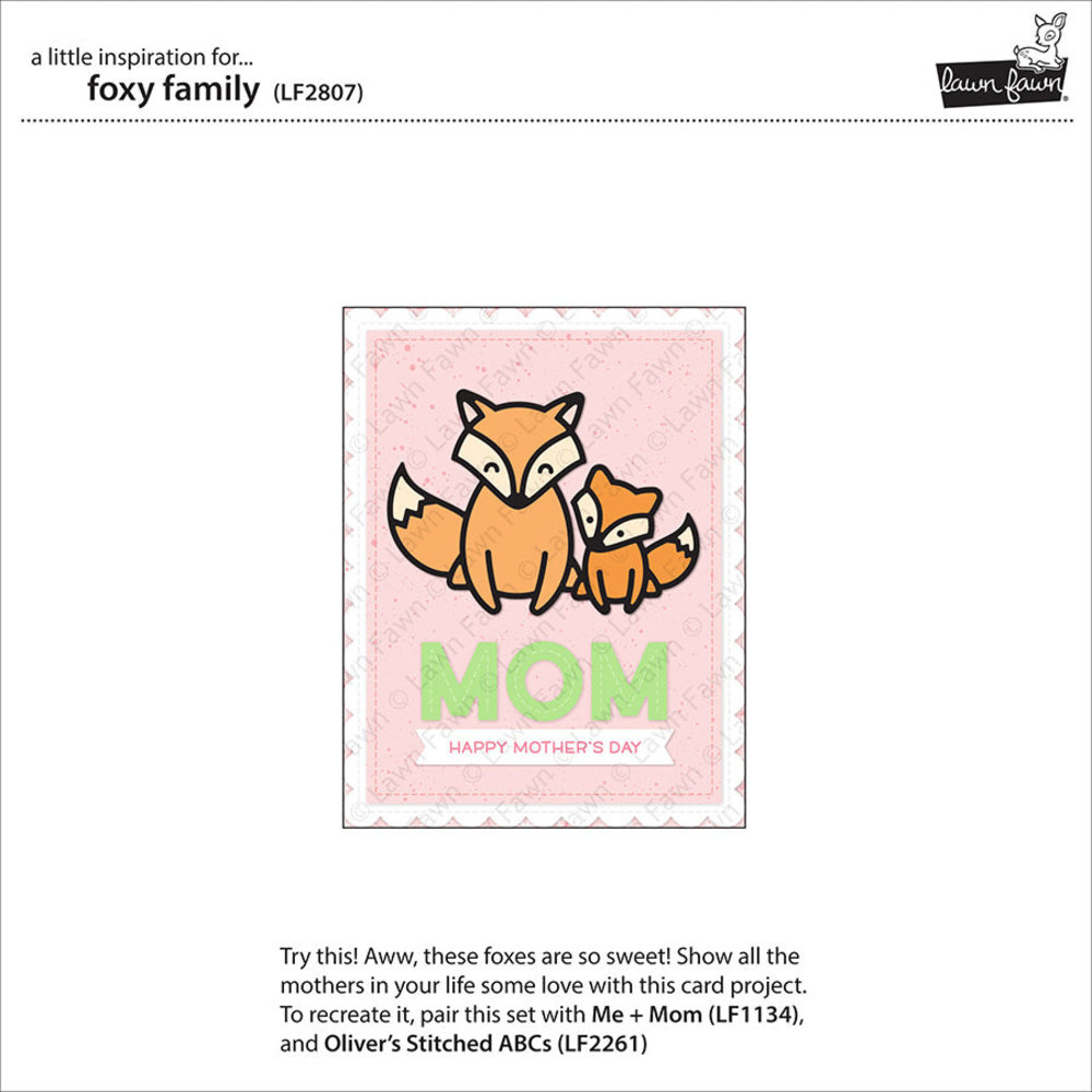 Lawn Fawn Foxy Family Dies (LF2807) Lawn Fawn Foxy Family Dies (LF2807)