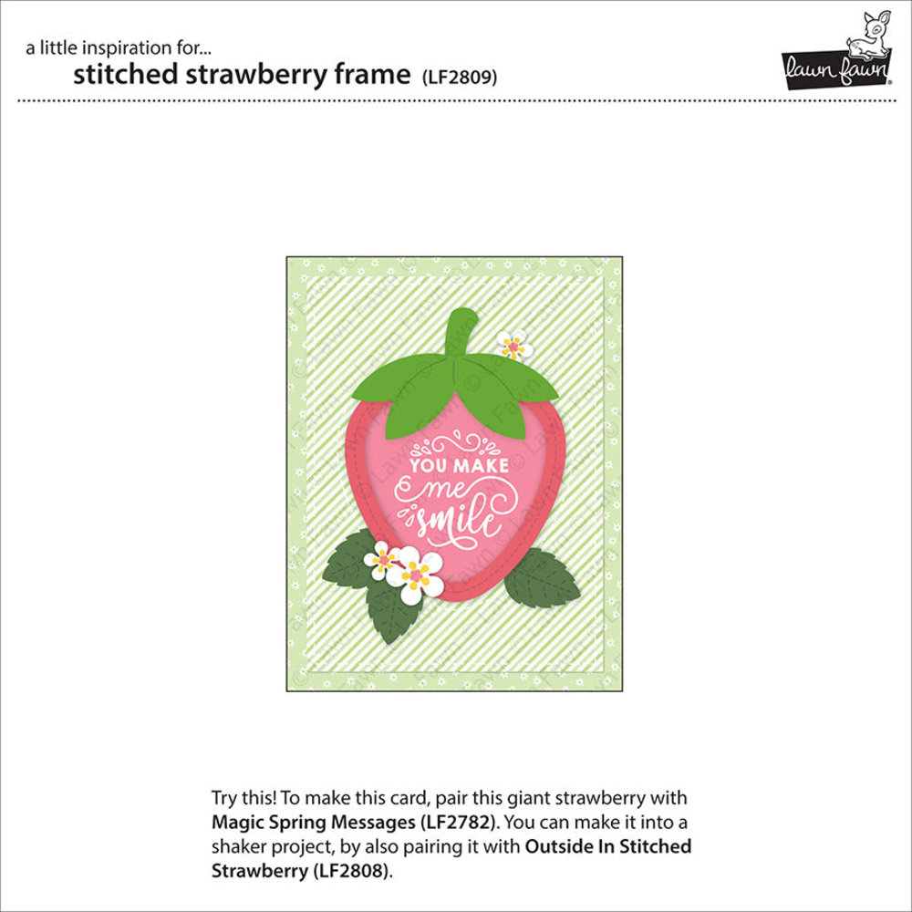 Lawn Fawn Stitched Strawberry Frame Dies (LF2809)