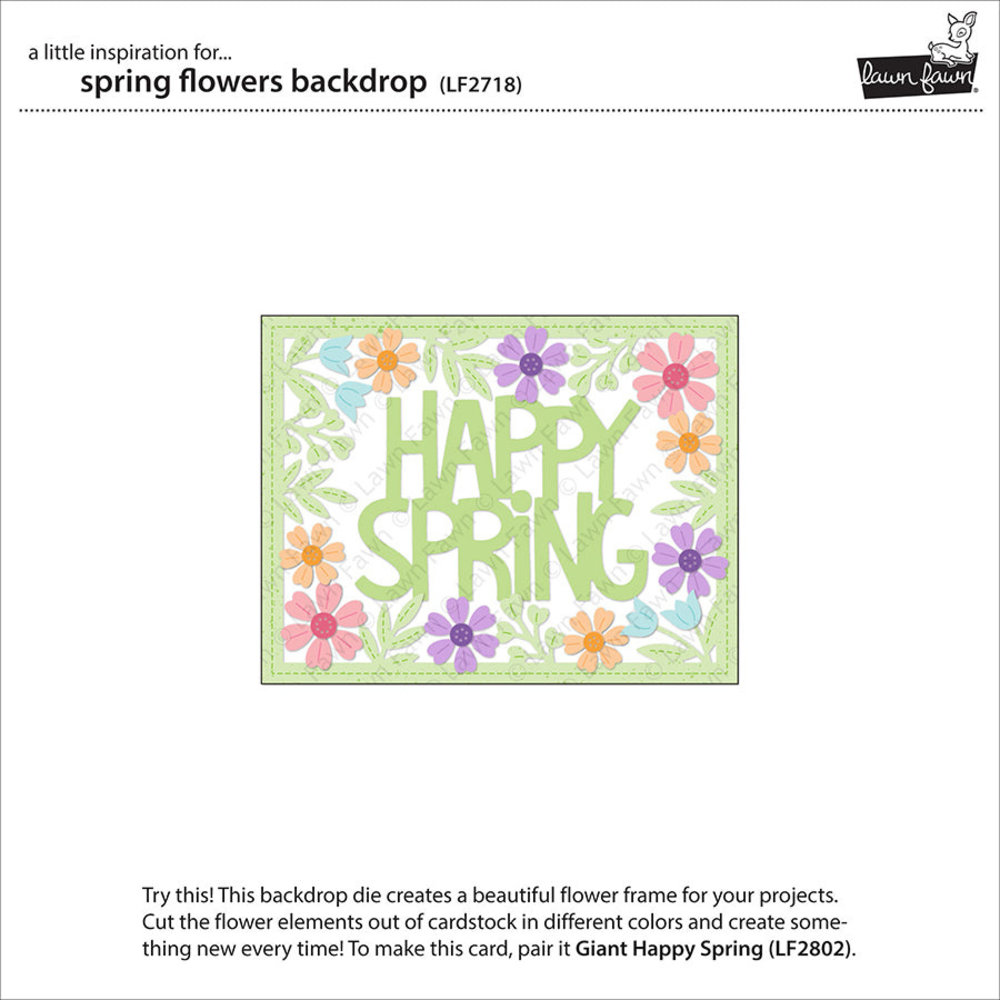 Lawn Fawn Spring Flowers Backdrop Dies (LF2818) Lawn Fawn Spring Flowers Backdrop Dies (LF2818)