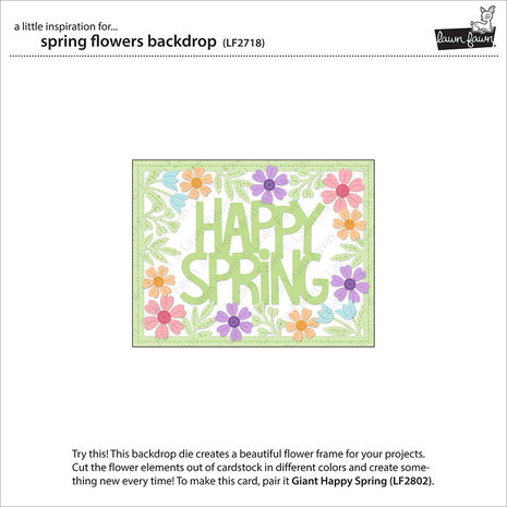 Lawn Fawn Spring Flowers Backdrop Dies (LF2818) Lawn Fawn Spring Flowers Backdrop Dies (LF2818)
