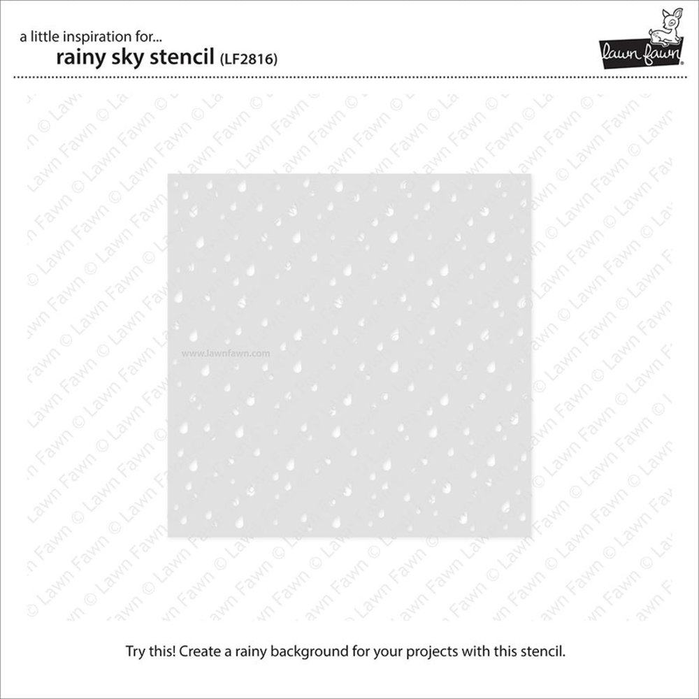 Lawn Fawn Rainy Sky Stencil (LF2816) Lawn Fawn Rainy Sky Stencil (LF2816)