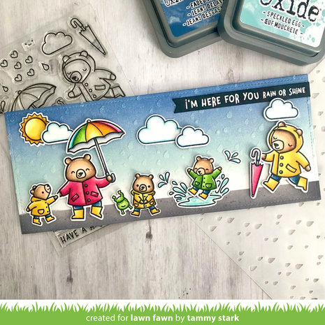 Lawn Fawn Rainy Sky Stencil (LF2816) Lawn Fawn Rainy Sky Stencil (LF2816)