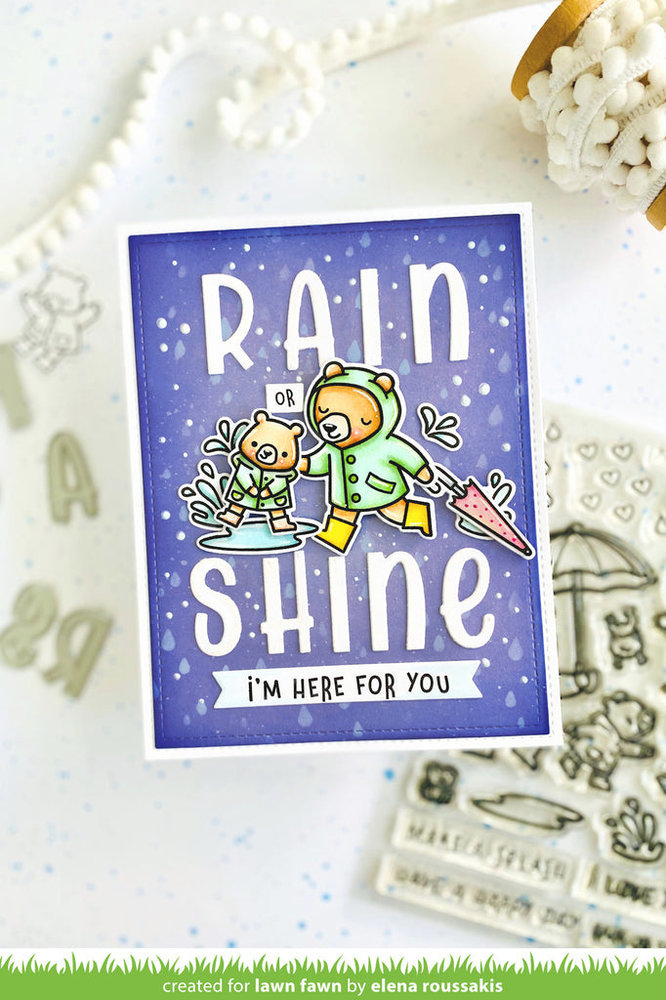 Lawn Fawn Rainy Sky Stencil (LF2816) Lawn Fawn Rainy Sky Stencil (LF2816)