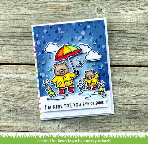 Lawn Fawn Rainy Sky Stencil (LF2816) Lawn Fawn Rainy Sky Stencil (LF2816)