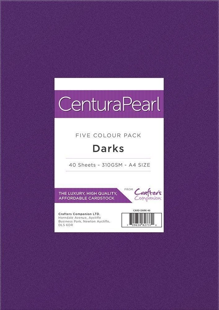Crafter's Companion Centura Pearl Card Pack Darks (CARD-DARK-40)