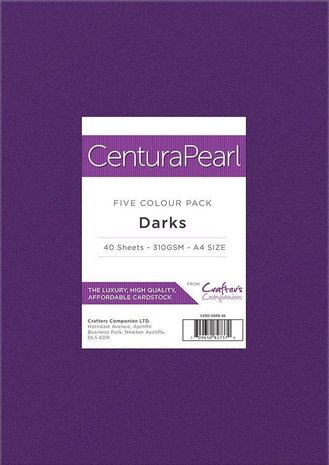 Crafter's Companion Centura Pearl Card Pack Darks (CARD-DARK-40)