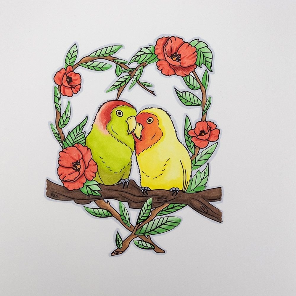 Crafter's Companion Card Front Colouring Pads Floral Flight (CC-COLPAD5-FLFL)