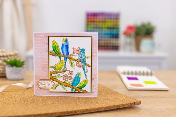 Crafter's Companion Card Front Colouring Pads Floral Flight (CC-COLPAD5-FLFL)