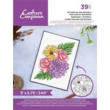 Crafter's Companion Card Front Colouring Pads Butterflies And Botanics (CC-COLPAD5-BUBO)