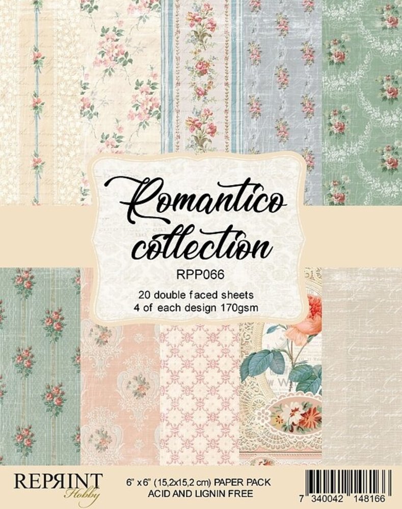 Reprint Romantico Collection 6x6 Inch Paper Pack (RPP066)