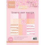 Marianne Design Hoera een Meisje A5 Paper Set (PB7064)