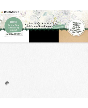 Studio Light Jenine's Mindful Art Collection Journal Pages 12x12cm White/Black/Kraft (JMA-ES-JP10)