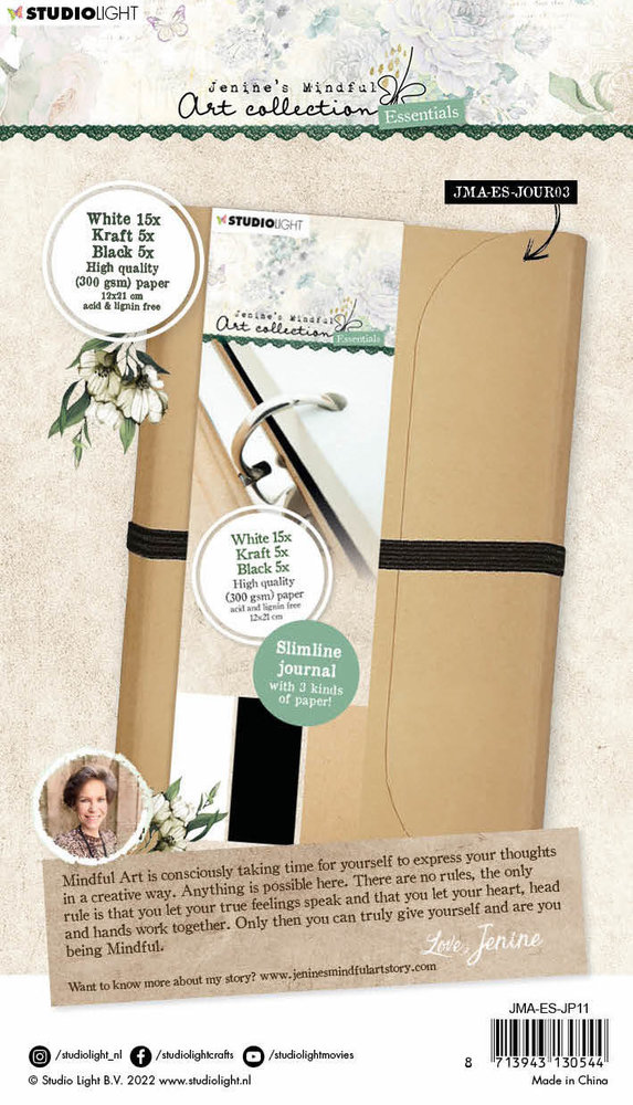 Studio Light Jenine's Mindful Art Collection Journal Pages 12x21cm White/Black/Kraft (JMA-ES-JP11) Studio Light Jenine's Mindful Art Collection Journal Pages 12x21cm White/Black/Kraft (JMA-ES-JP11)