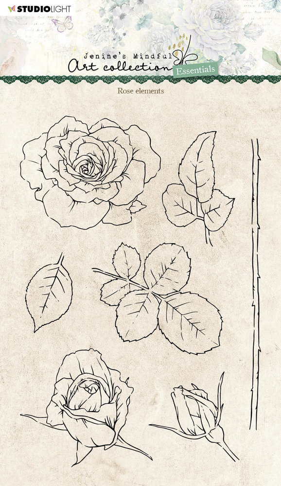 Studio Light Jenine's Mindful Art Collection Rose Elements Clear Stamp (JMA-ES-STAMP138) Studio Light Jenine's Mindful Art Collection Rose Elements Clear Stamp (JMA-ES-STAMP138)