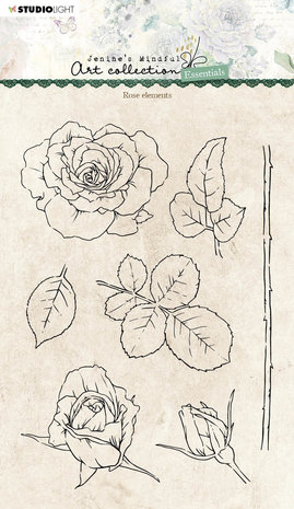 Studio Light Jenine's Mindful Art Collection Rose Elements Clear Stamp (JMA-ES-STAMP138) Studio Light Jenine's Mindful Art Collection Rose Elements Clear Stamp (JMA-ES-STAMP138)