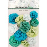 Studio Light Jenine's Mindful Art Collection Paper Flowers Blues & Greens (JMA-ES-FLOW02)