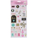 Craft Universe Chipboard Stickers with Foil XOXO (2572813)